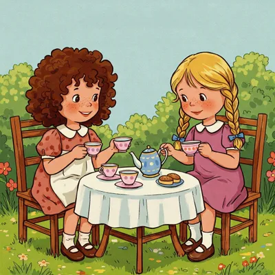 Polly Put the Kettle On Illustration